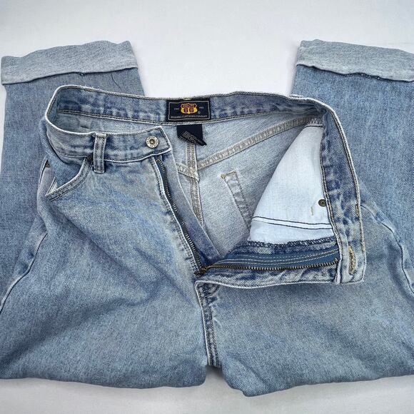 Vintage Route 66 Ultra High Waisted Relaxed Fit Crop Jeans - Picture 10 of 11